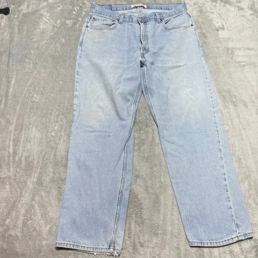 Levi's 550 Relaxed Fit Jeans Mens 36x30 Blue Denim Cotton Y2K 2000's Heel Drag
